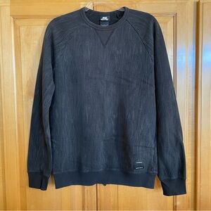 Nike SB Black Crewneck Sweater Wood Grain Pattern